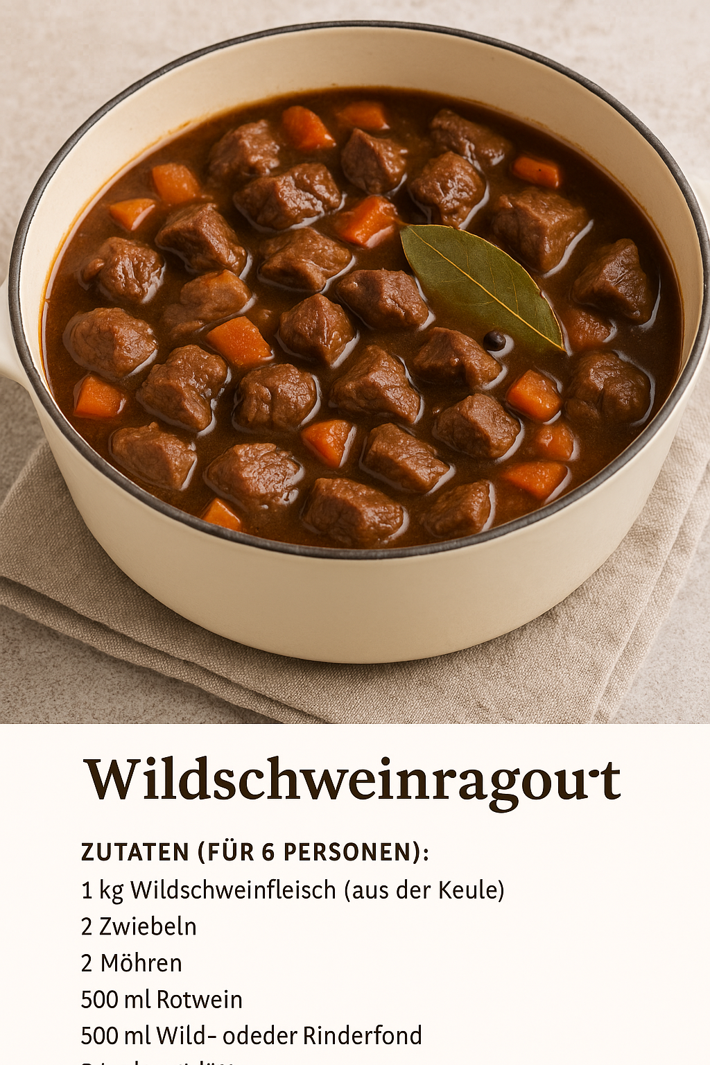 Wildschweinragout