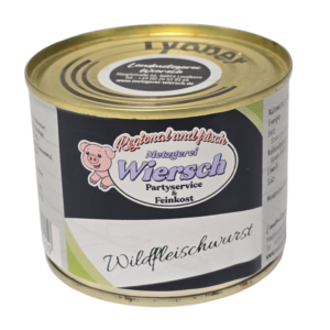 Wildfleischwurst kaufen 200g Dose – herzhaft aus regionalem Wild