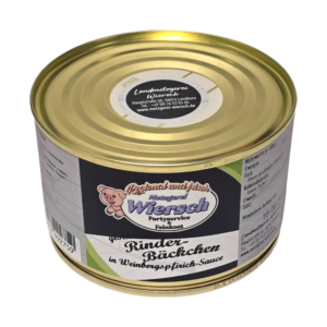 Geschmorte Rinderbäckchen in Weinbergspfirsich-Sauce (400g)