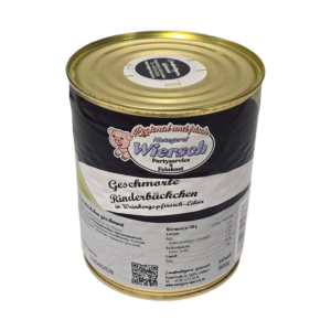 Geschmorte Rinderbäckchen in Weinbergspfirsich-Sauce (800g)