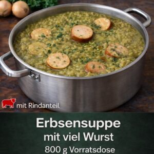 Erbsensuppe mit viel Wurst 800 g Vorratsdose der Metzgerei Wiersch